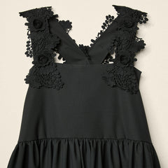 AW26 SALOPETTE WITH LACE ON THE SHOULDER