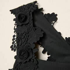 AW26 SALOPETTE WITH LACE ON THE SHOULDER
