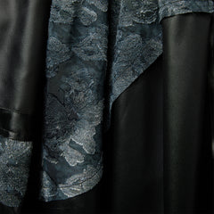 AW26 FAUX LEATHER SKIRT WITH JACQUARD DETAIL