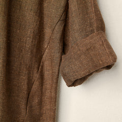 T-SHIRT OVER IN MISTO LINO E SETA