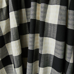CHECKED DRESS WITH OVAL PLEAT