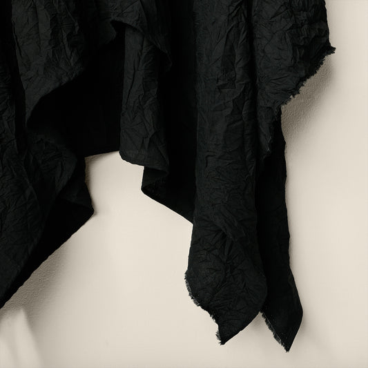 AW26 WIDE WRINKLED PONCHO