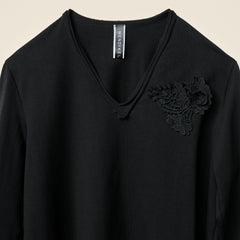 AW26 DESTRUCTURED SWEATSHIRT WITH FLOWER