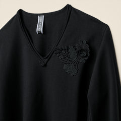AW26 DESTRUCTURED SWEATSHIRT WITH FLOWER