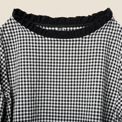 PUFF SLEEVES VICHY BLOUSE