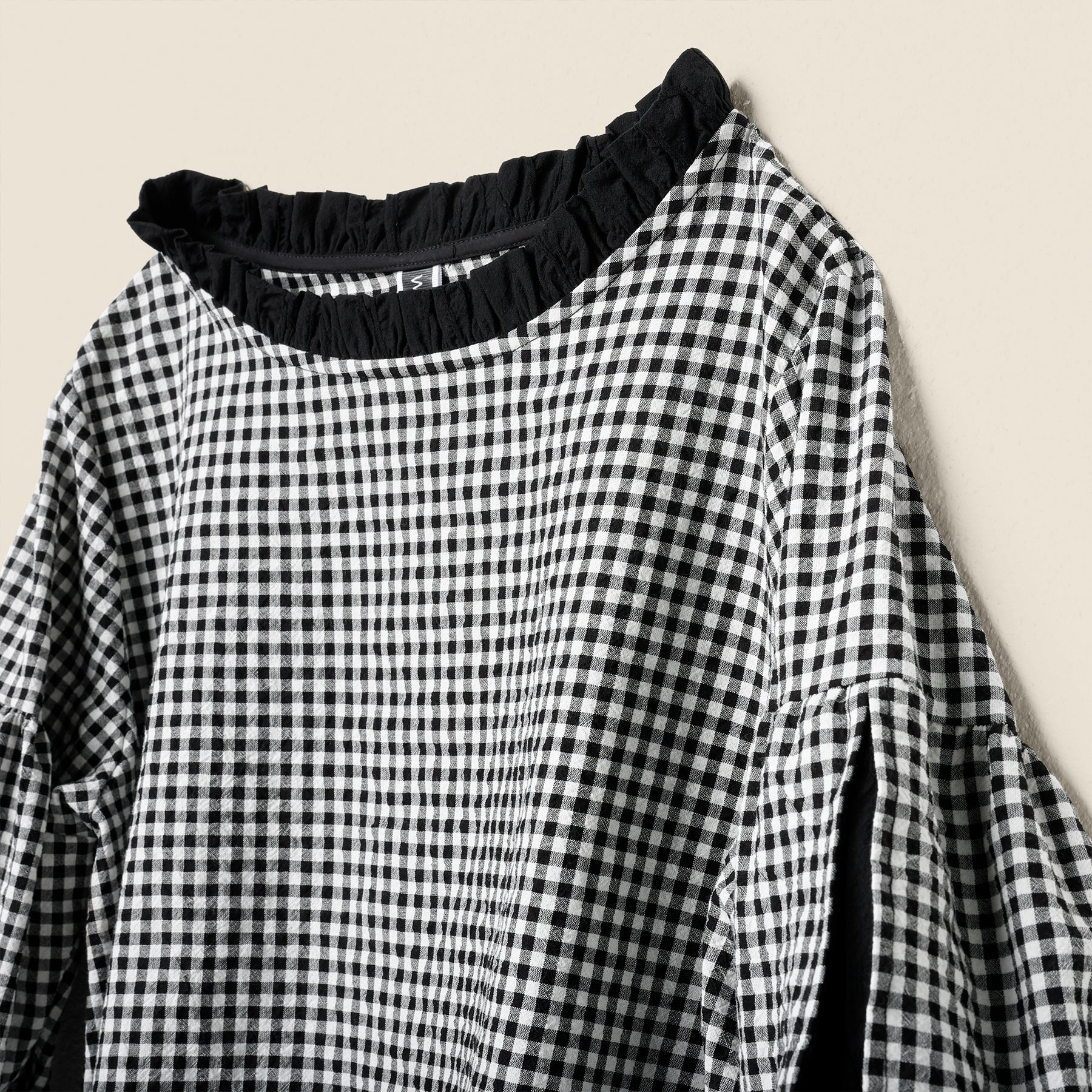 PUFF SLEEVES VICHY BLOUSE