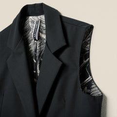 GILET CON FODERA A FANTASIA