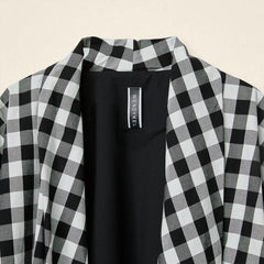 KIMONO IN CHECKED FABRIC