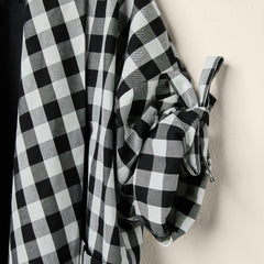 KIMONO IN CHECKED FABRIC