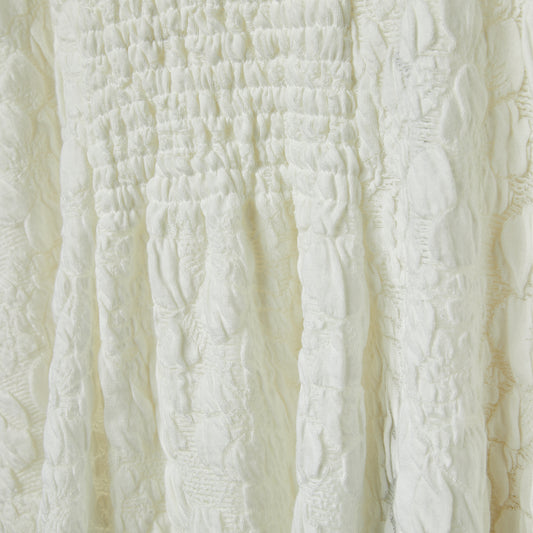 EMBOSSED WIDE BLOUSE