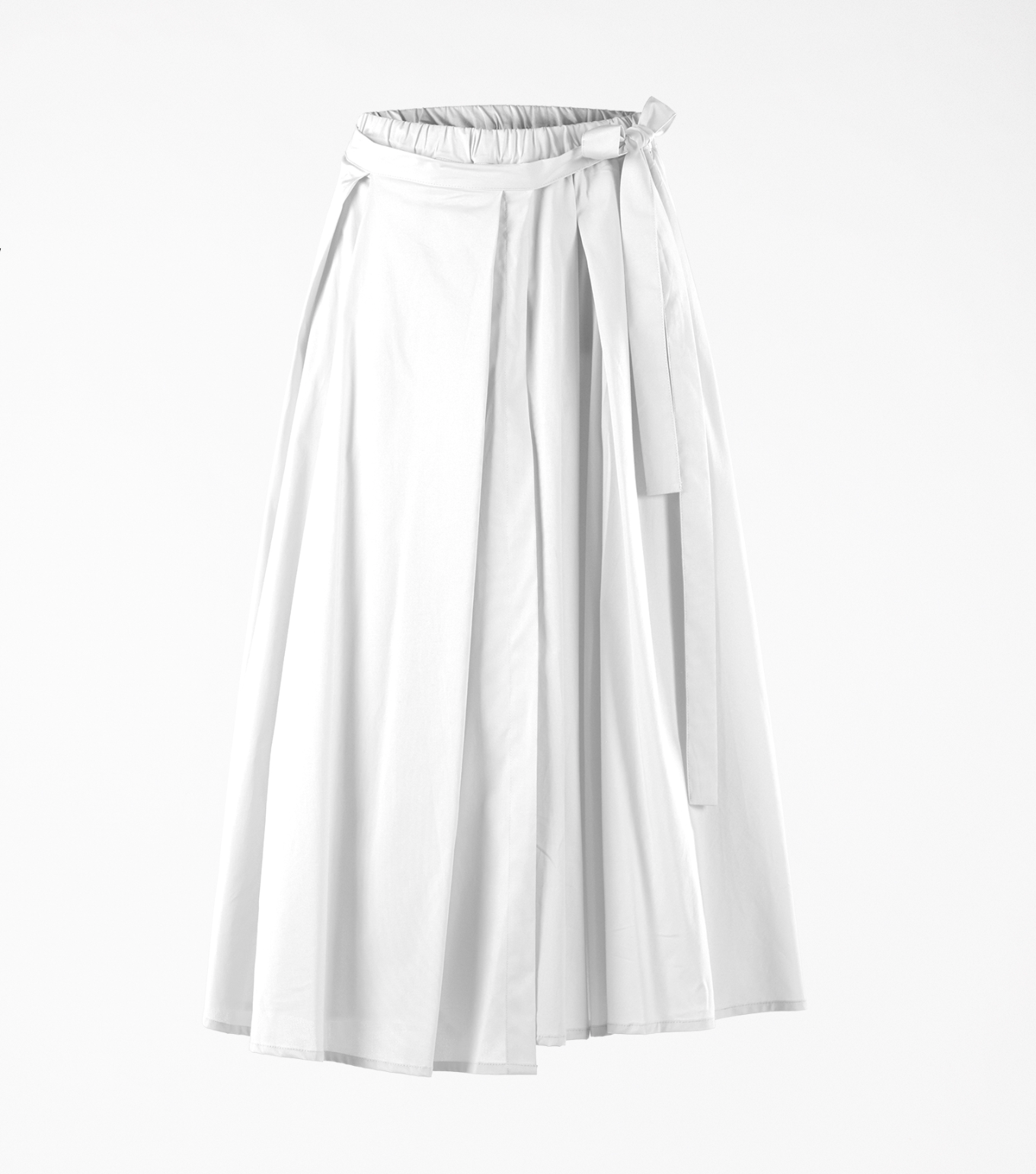 COTTON SKIRT WITH FAKE PAREO