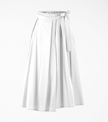 COTTON SKIRT WITH FAKE PAREO