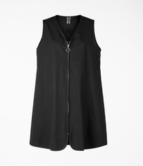 LONG VEST WITH ZIP