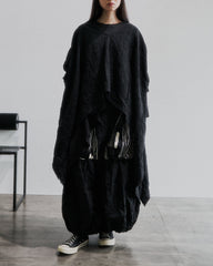 AW26 WIDE WRINKLED PONCHO