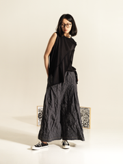 WRINKLED EFFECT PALAZZO PANTS