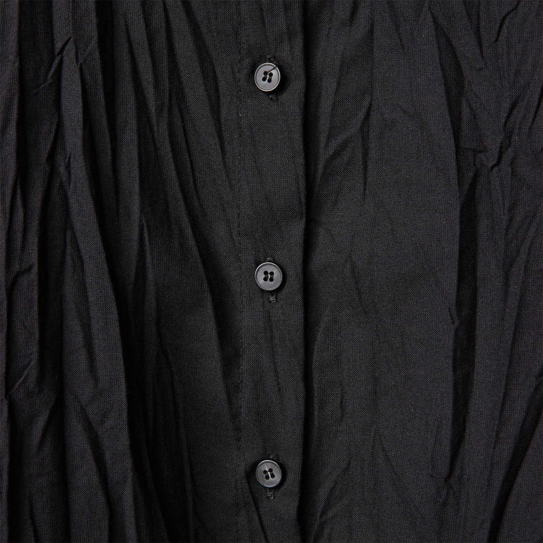 SHIRT IN WRINKLED EFFECT FABRIC WITH KOREAN COLLAR