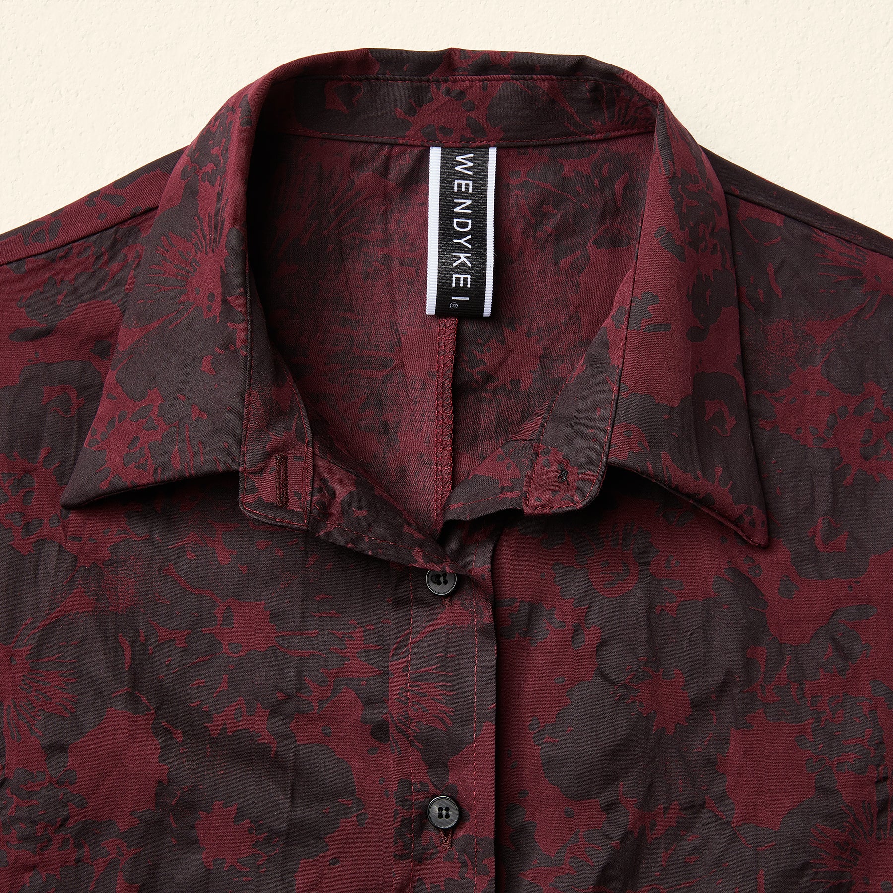 FLORAL PATTERN WIDE SHIRT