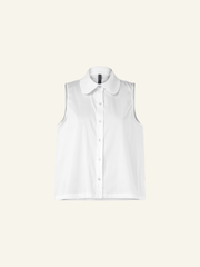 SLEEVELESS POPLIN SHIRT