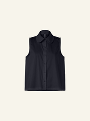 SLEEVELESS POPLIN SHIRT