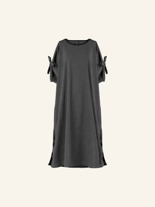 WOOL BLEND DRESS WITH SLITS