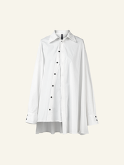 ASYMMETRIC SHIRT WITH BUTTON