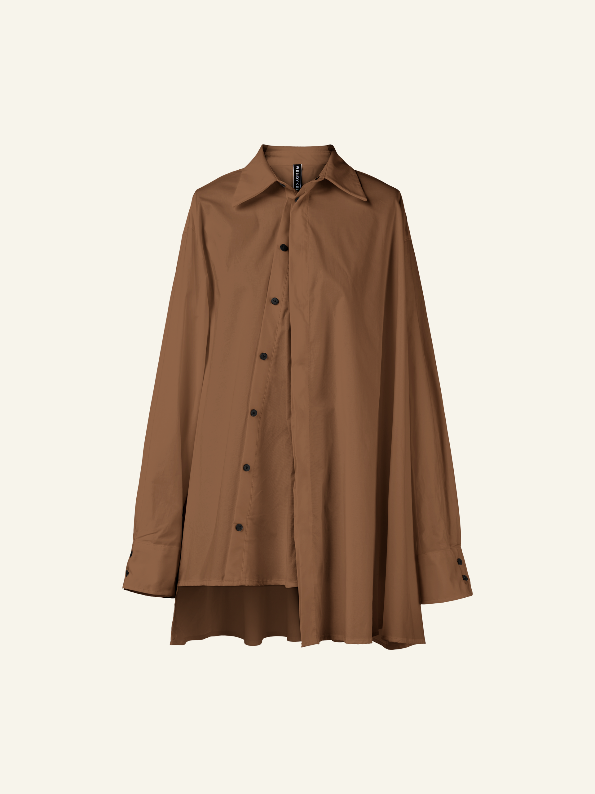 ASYMMETRIC SHIRT WITH BUTTON