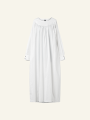 WIDE AND LONG DRESS IN POPLIN