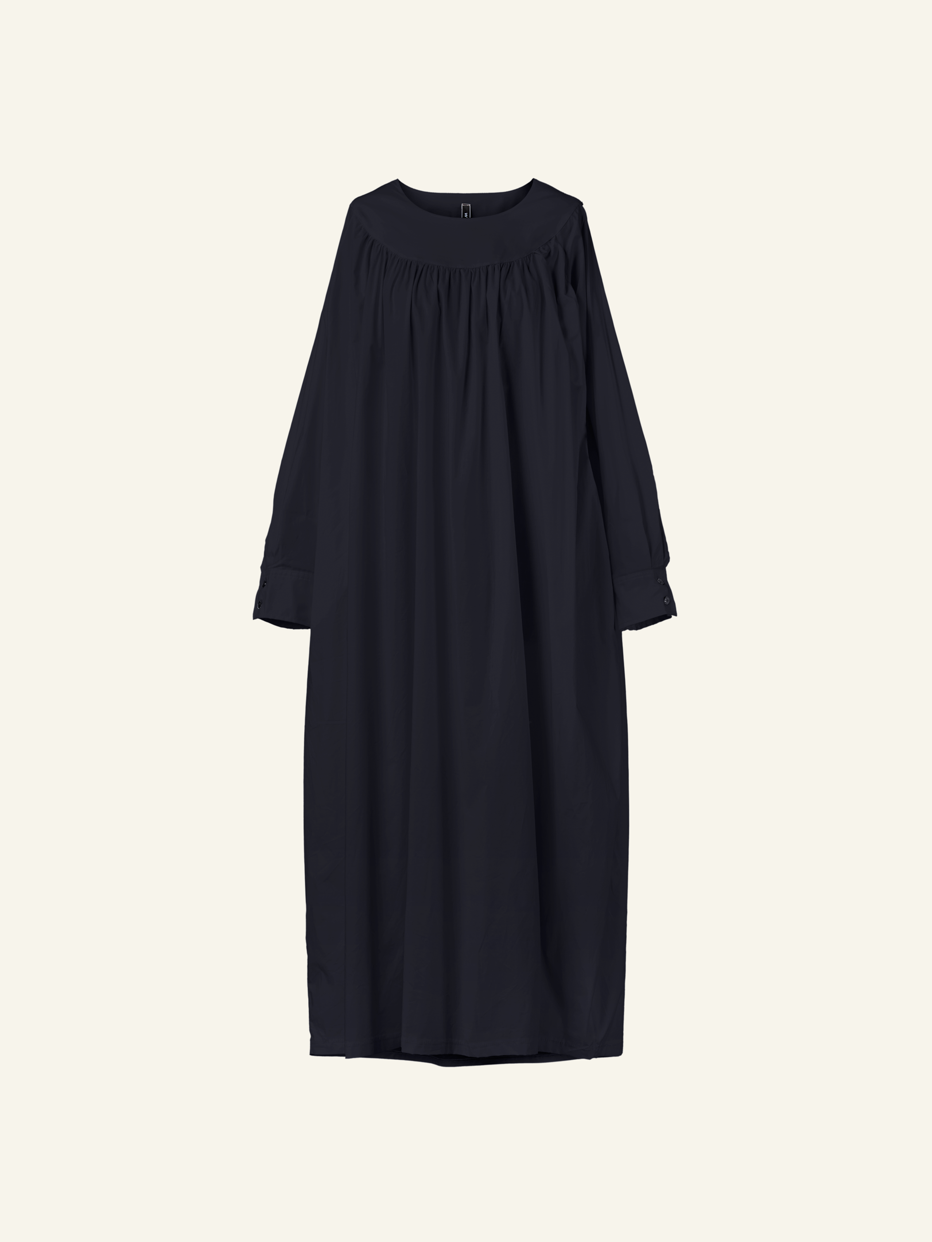 WIDE AND LONG DRESS IN POPLIN