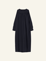 WIDE AND LONG DRESS IN POPLIN