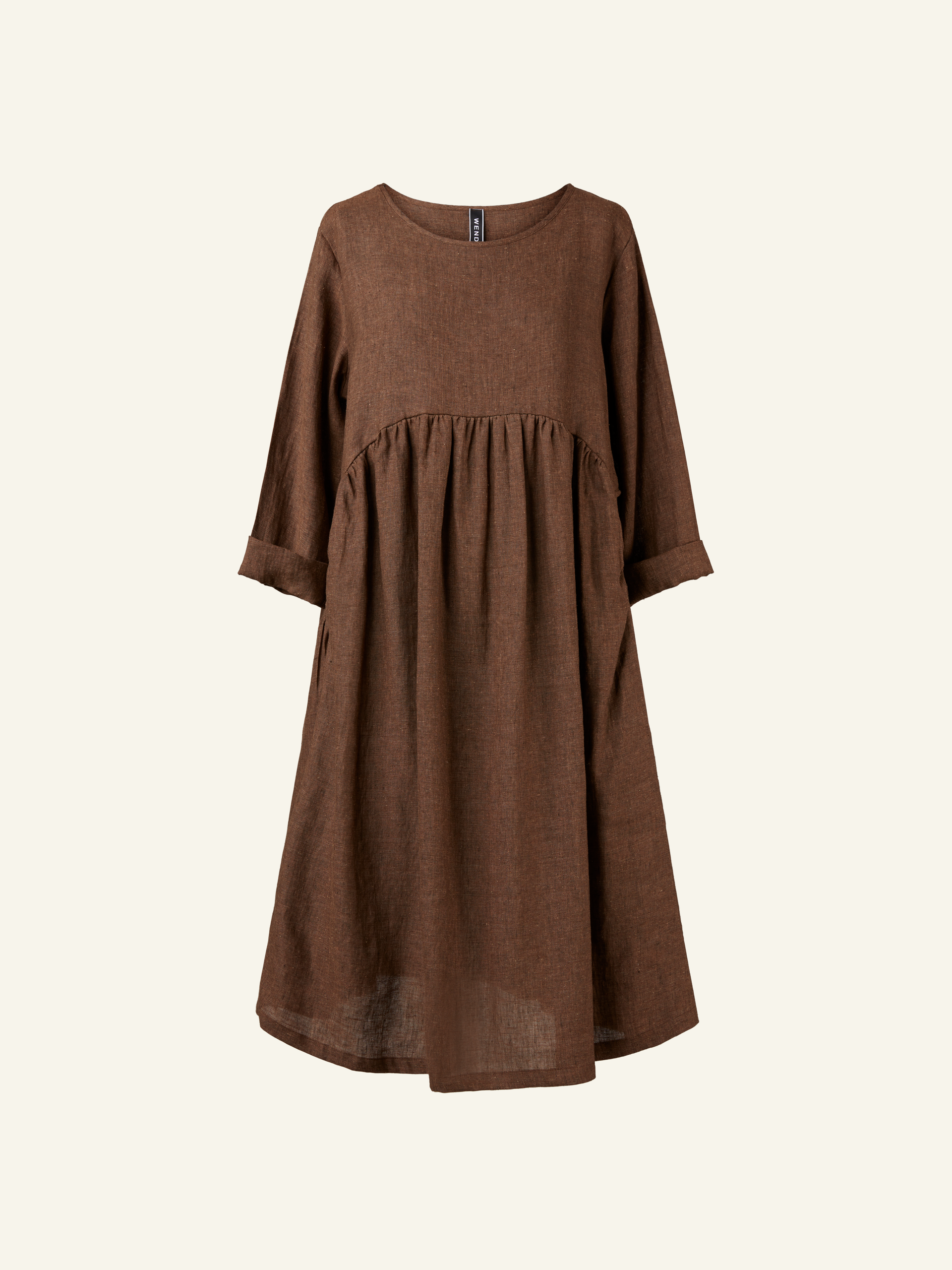 WIDE DRESS IN LINEN AND SILK BLEND