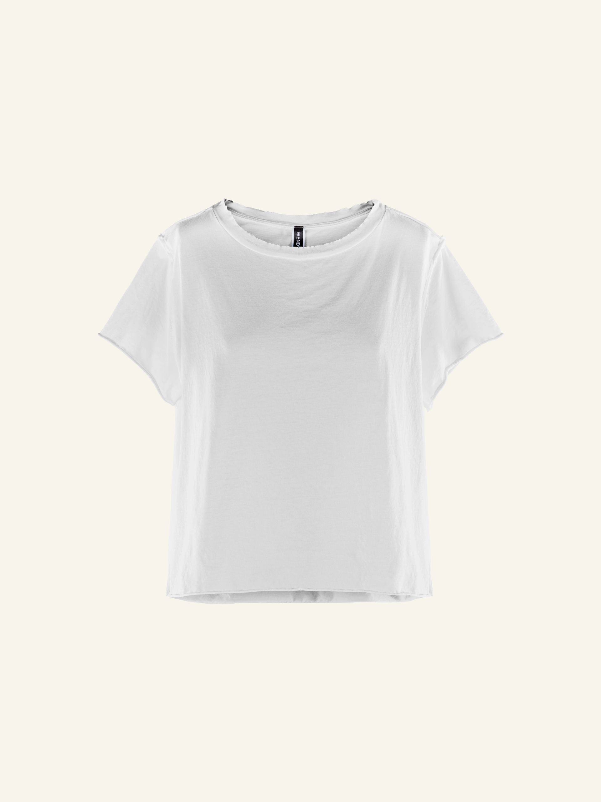 RAW CUT COTTON JERSEY T-SHIRT