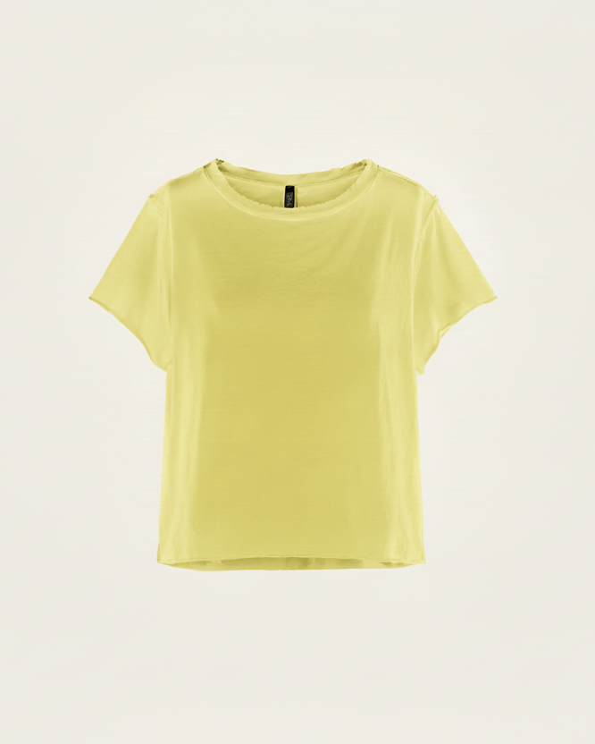 RAW CUT COTTON JERSEY T-SHIRT