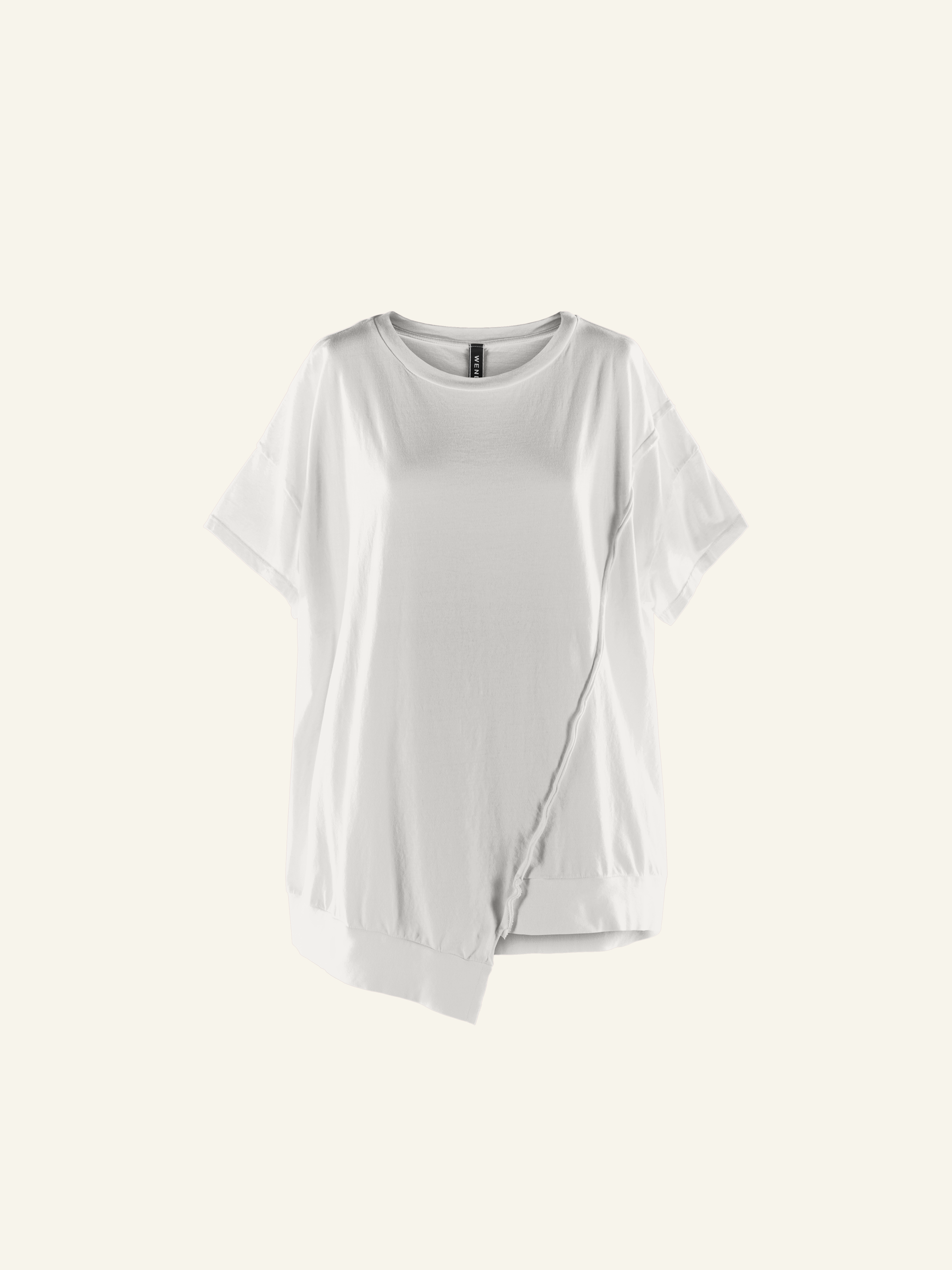 T-SHIRT WITH ASYMMETRICAL HEM