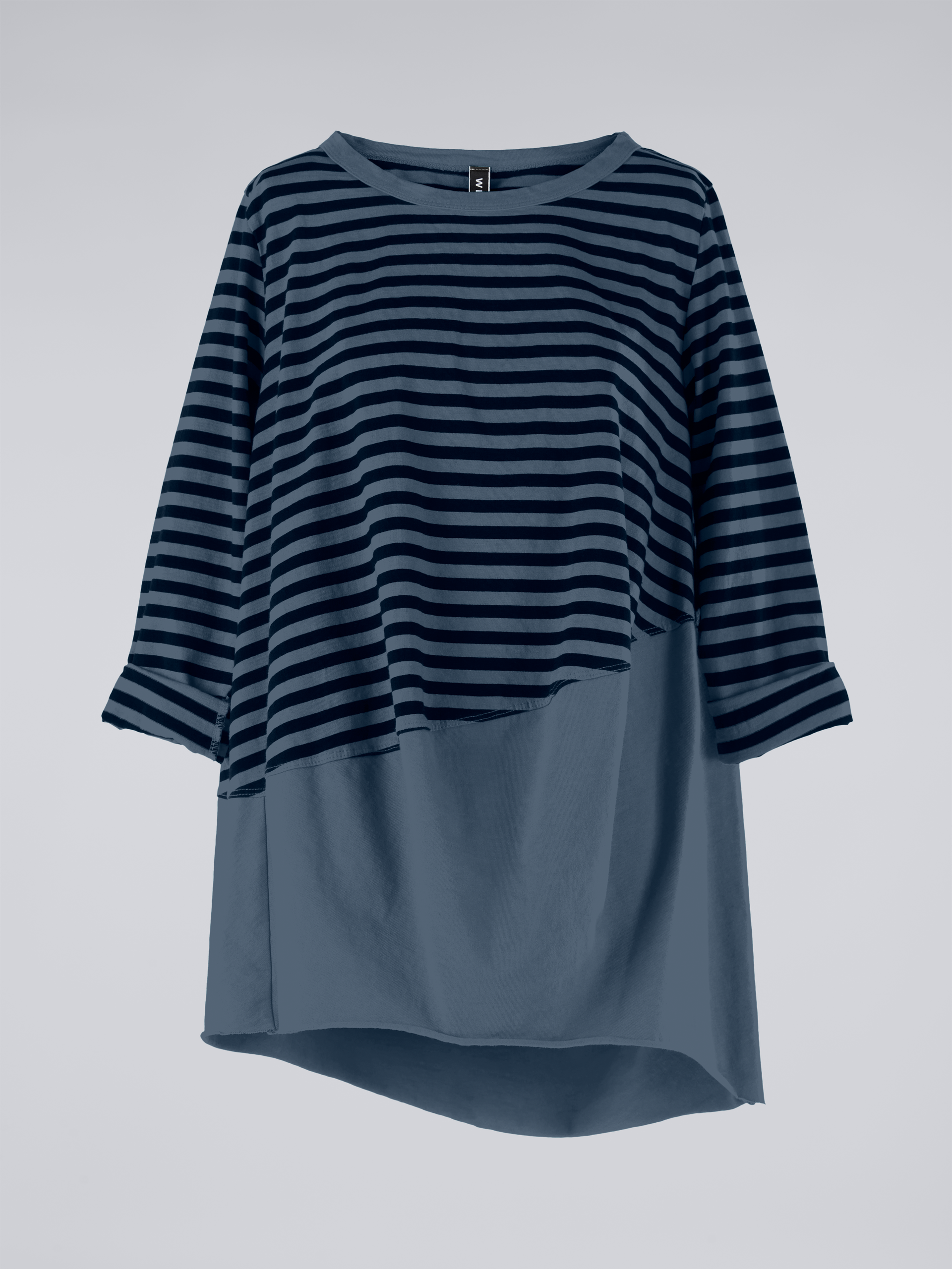 STRIPED AND SOLID COLOR T-SHIRT