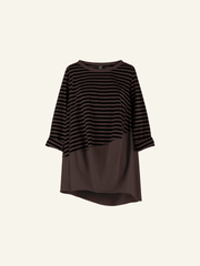 STRIPED AND SOLID COLOR T-SHIRT