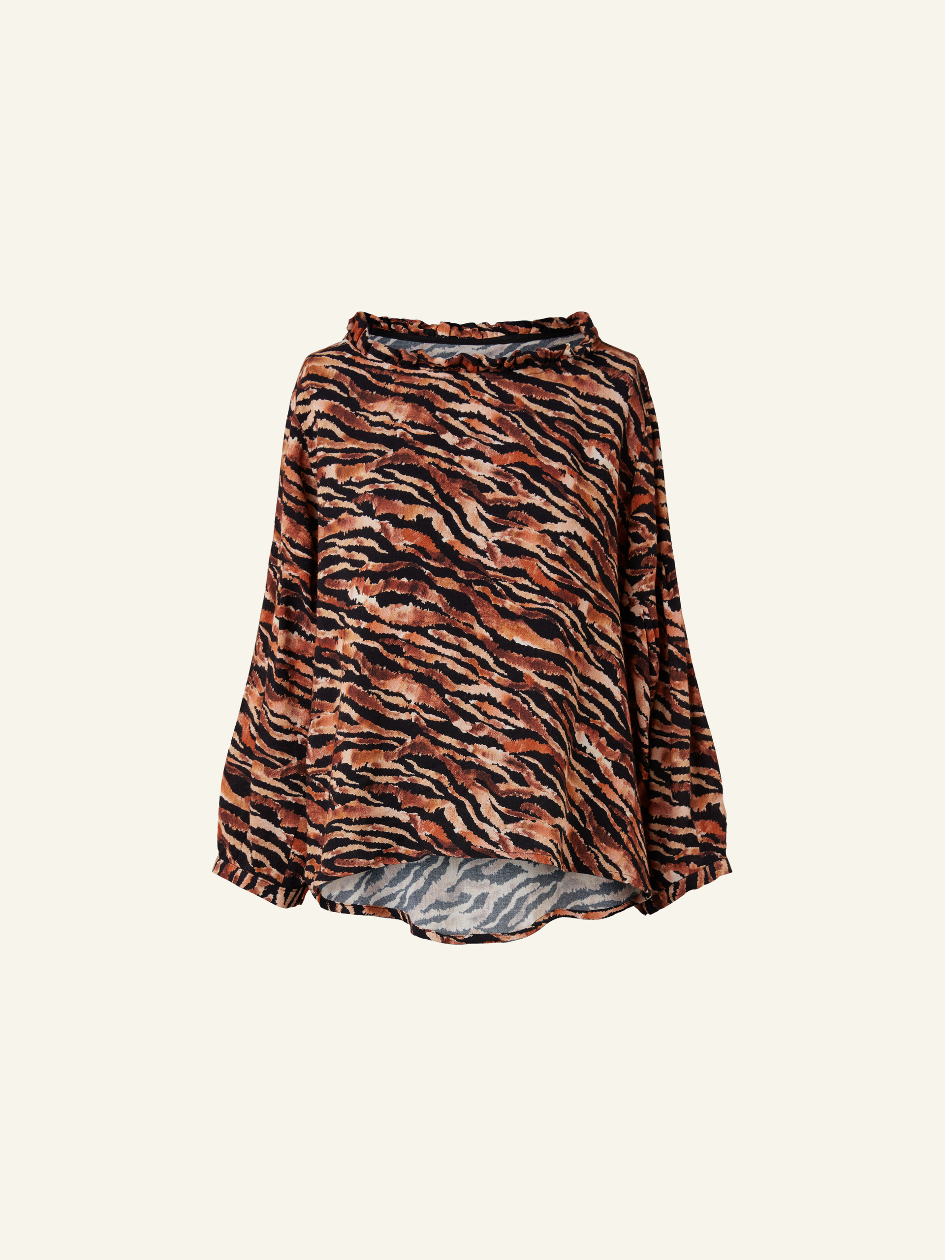 BLUSA IN VISCOSA ANIMALIER 