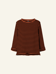 STRIPED T-SHIRT WITH RIB NECK