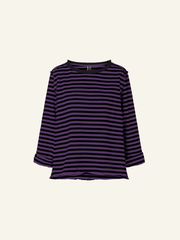 STRIPED T-SHIRT WITH RIB NECK