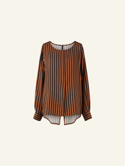 STRIPED VISCOSE BLOUSE