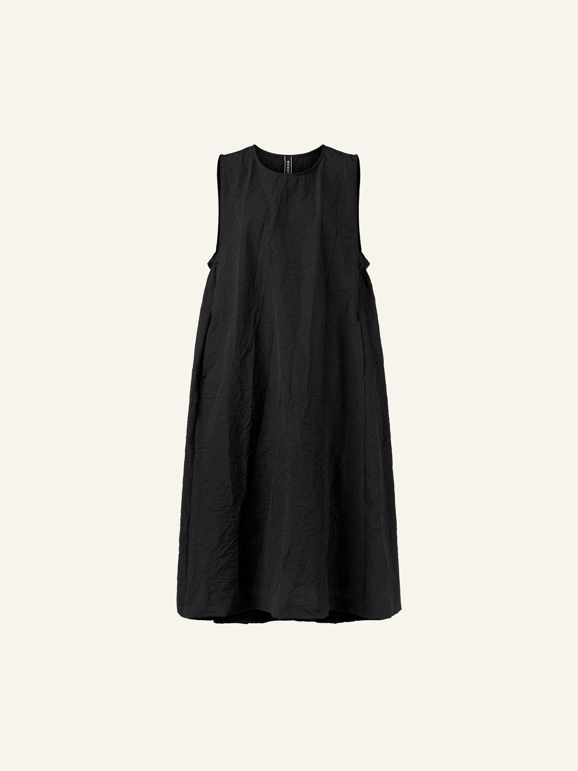 WRINKLED EFFECT SLEEVELESS DRESS