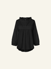 POPLIN BLOUSE WITH PUFFED SLEEVES