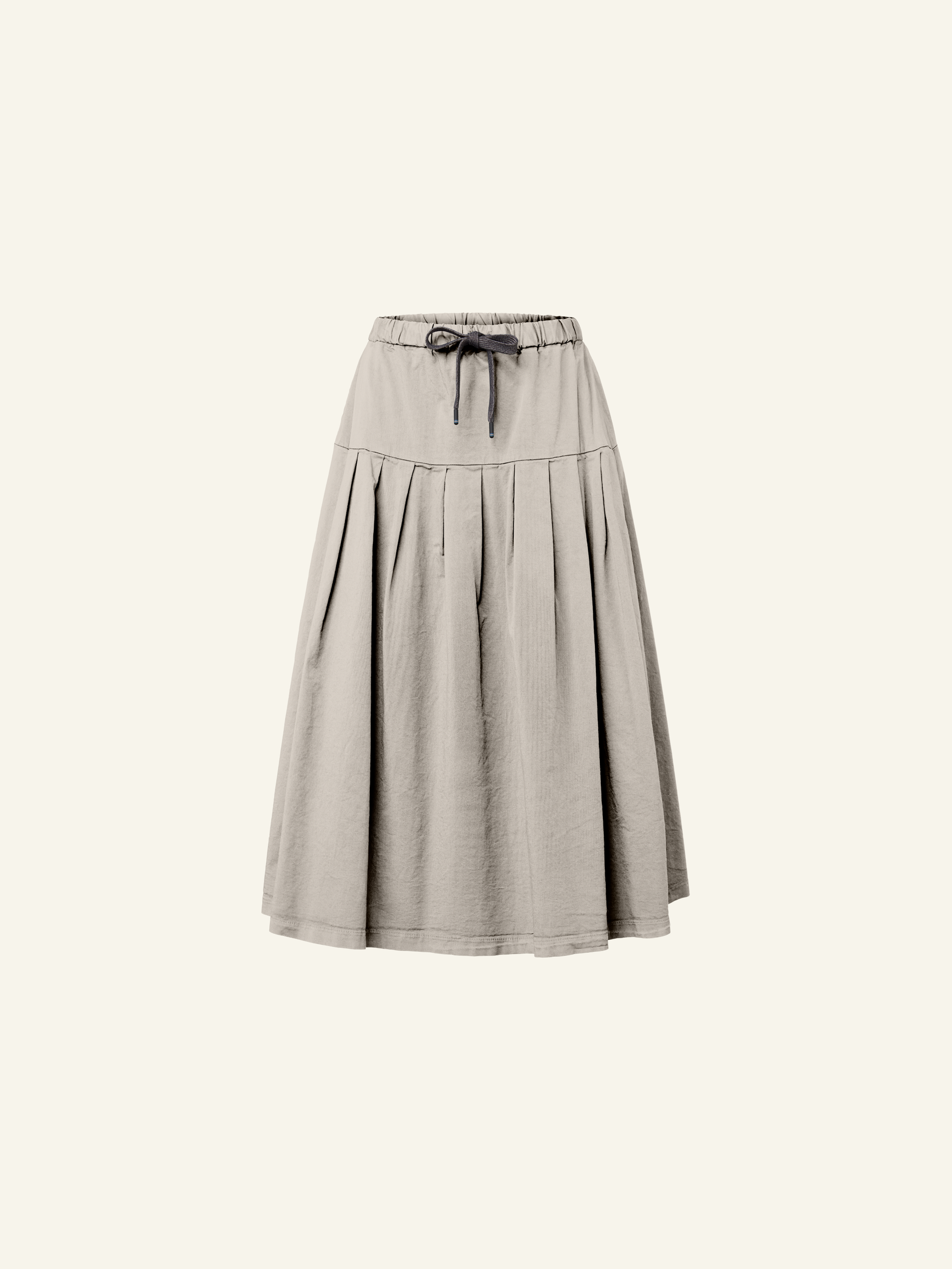 PLEATED SKIRT WITH SMOOTH YOKE