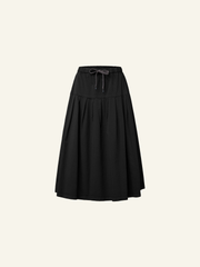 PLEATED SKIRT WITH SMOOTH YOKE