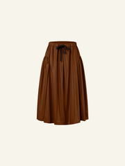 FAUX LEATHER MIDI SKIRT