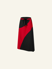 LONG TWO-TONE SKIRT