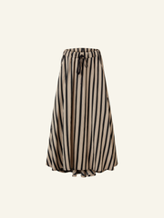 STRIPED VISCOSE BLEND LONG SKIRT