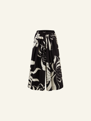 B/W PATTERN CULOTTE TROUSERS