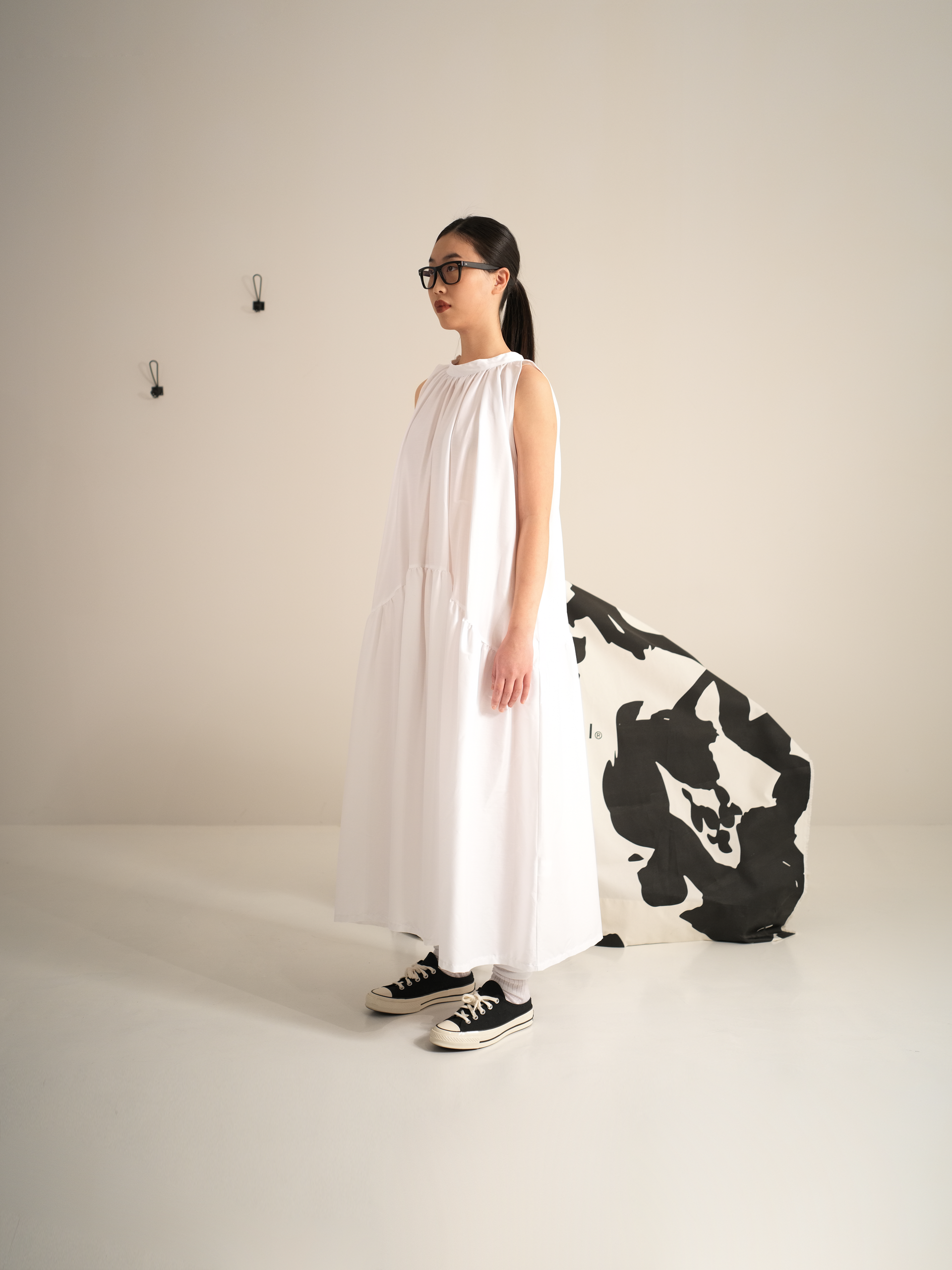 ABITO LUNGO SENZA MANICHE IN POPELINE WENDYKEI