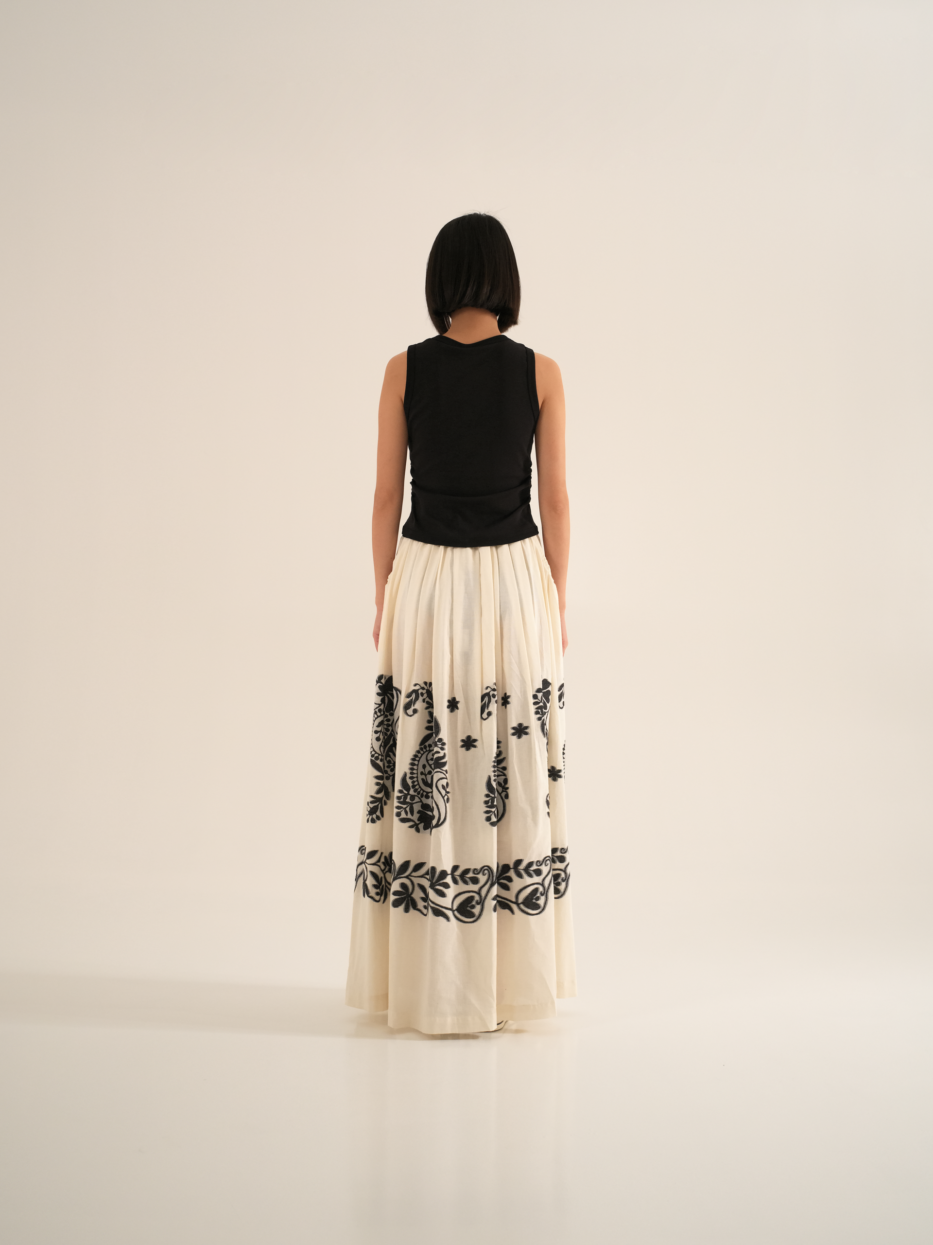 LONG SKIRT WITH JAPANESE EMBROIDERY