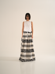 JAPANESE TEXTURE LONG SKIRT